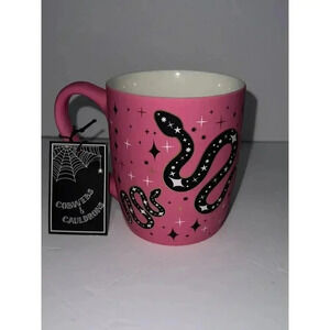 Cobweb & Cauldrons Pink And Black Snakes Mug Viral TikTok